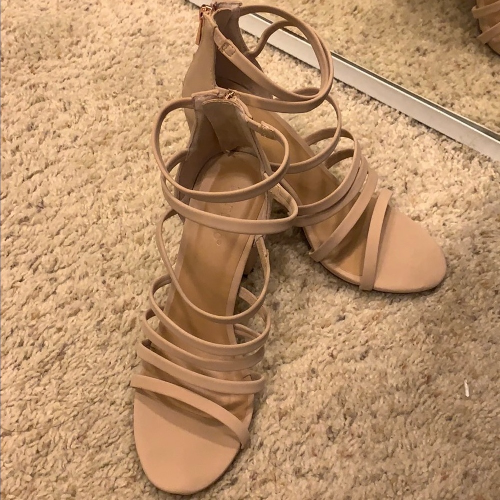 Strappy chunky heel